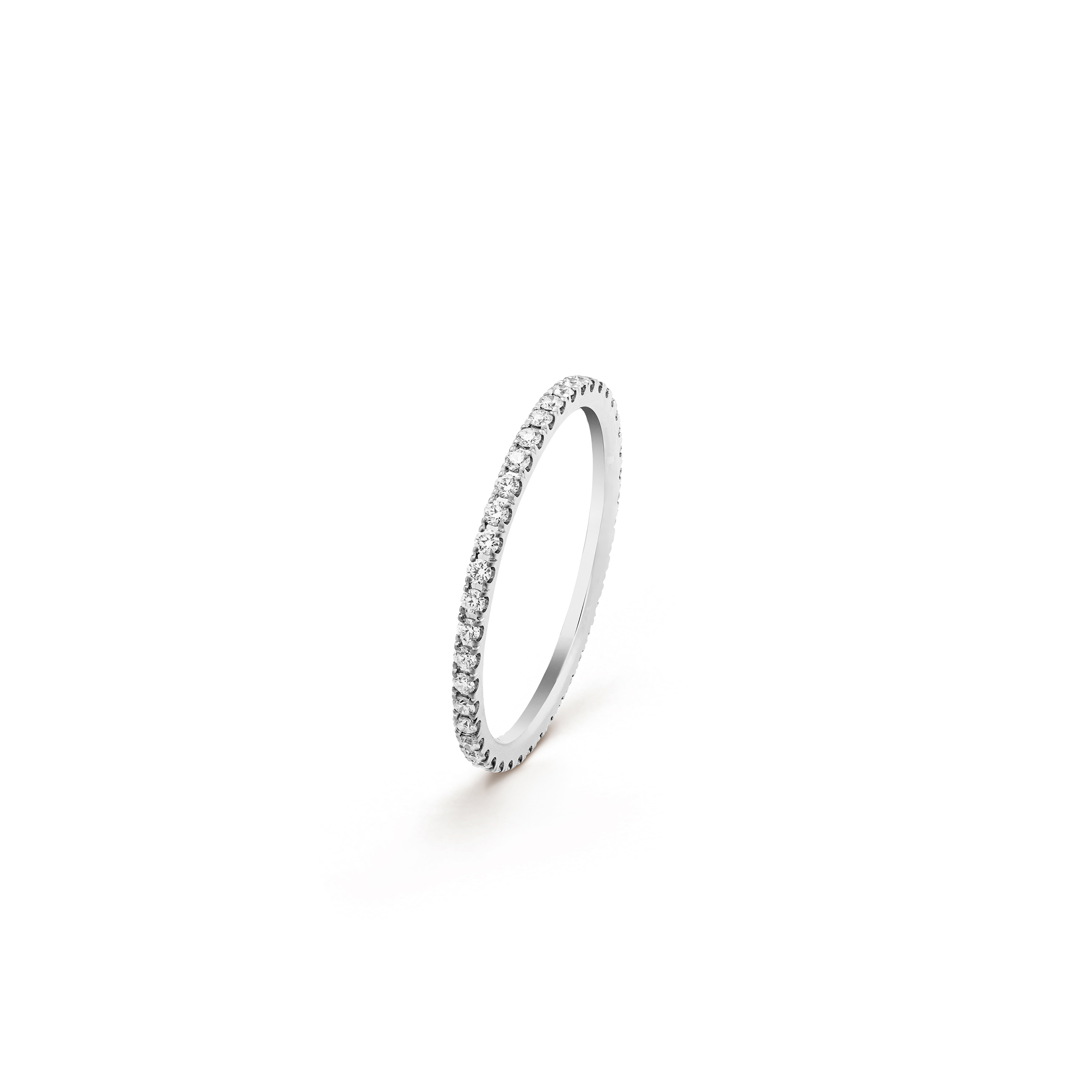 VAN CLEEF ARPELS FÉLICITÉ WEDDING BAND, 1.25 MM - WHITE GOLD, DIAMOND  VCARO8BP00